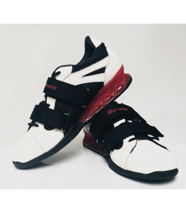 Buty do podnoszenia ciężarów biało-czerwone WL9501R-P